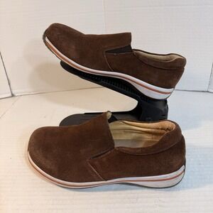 ALEGRIA By PG Lite Women 10 10.5 EU 41 Slip On Shoes Leather Suede Brown Comfort
